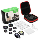 ProPic 9 in 1 Cell Phone Camera Lens Kit - Lenses for iPhone & Android