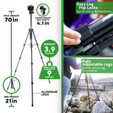 kobratech apex a70 tripod for camera and phone