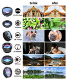 ProPic 9 in 1 Cell Phone Camera Lens Kit - Lenses for iPhone & Android